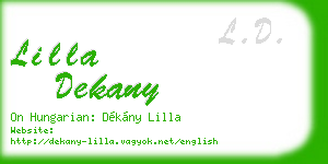 lilla dekany business card