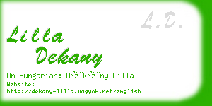 lilla dekany business card